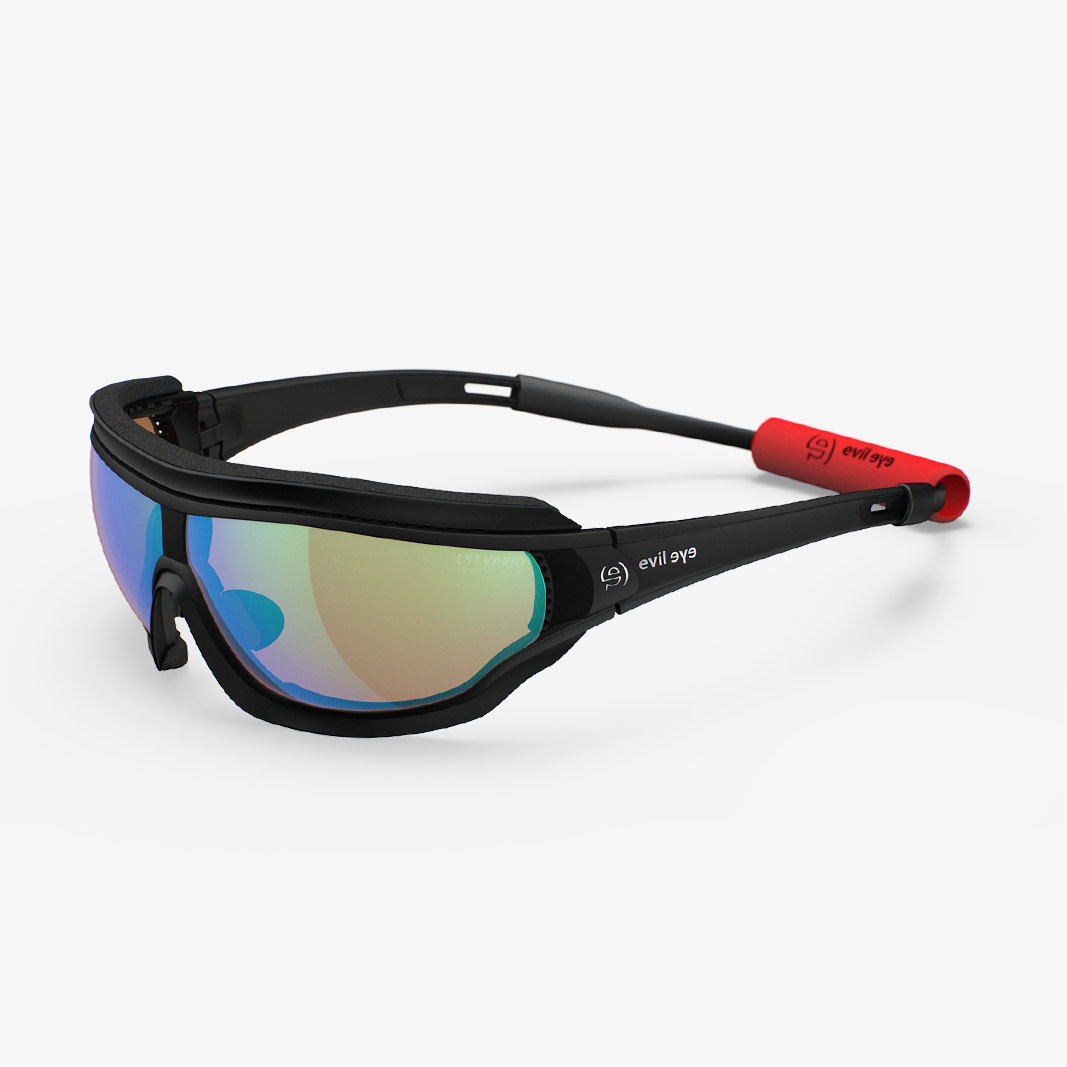 evil eye Fusor Pro / Black Matt LST Bright Vario Blue Mirror 45° Ansicht