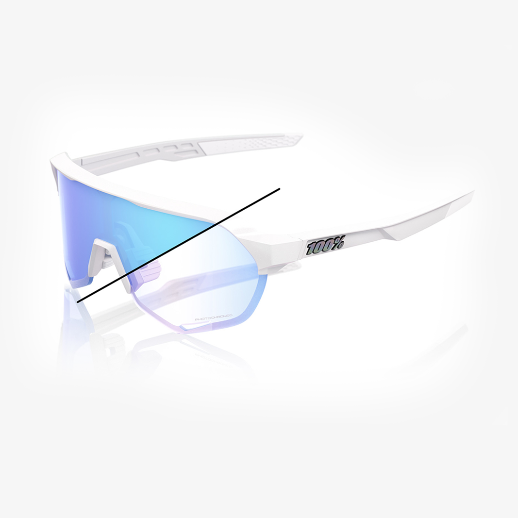 100% S2 / Bastille LE Pearl White Glitter - Blue Mirror Photochromic Lens main
