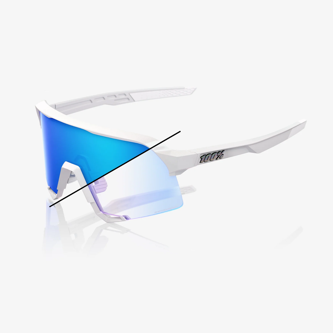 100% S3 / Bastille LE Pearl White Glitter - Blue Mirror Photochromic Lens main