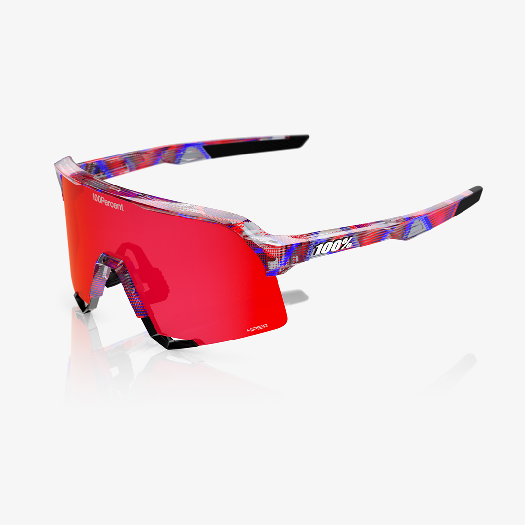 100% S3 / FDJ - HiPER Fire Red Mirror Lens main