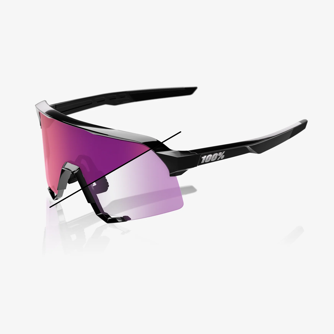 100% S3 / Gloss Black- Kilian Bron LE - Purple Flash Mirror Photochromic Lens main