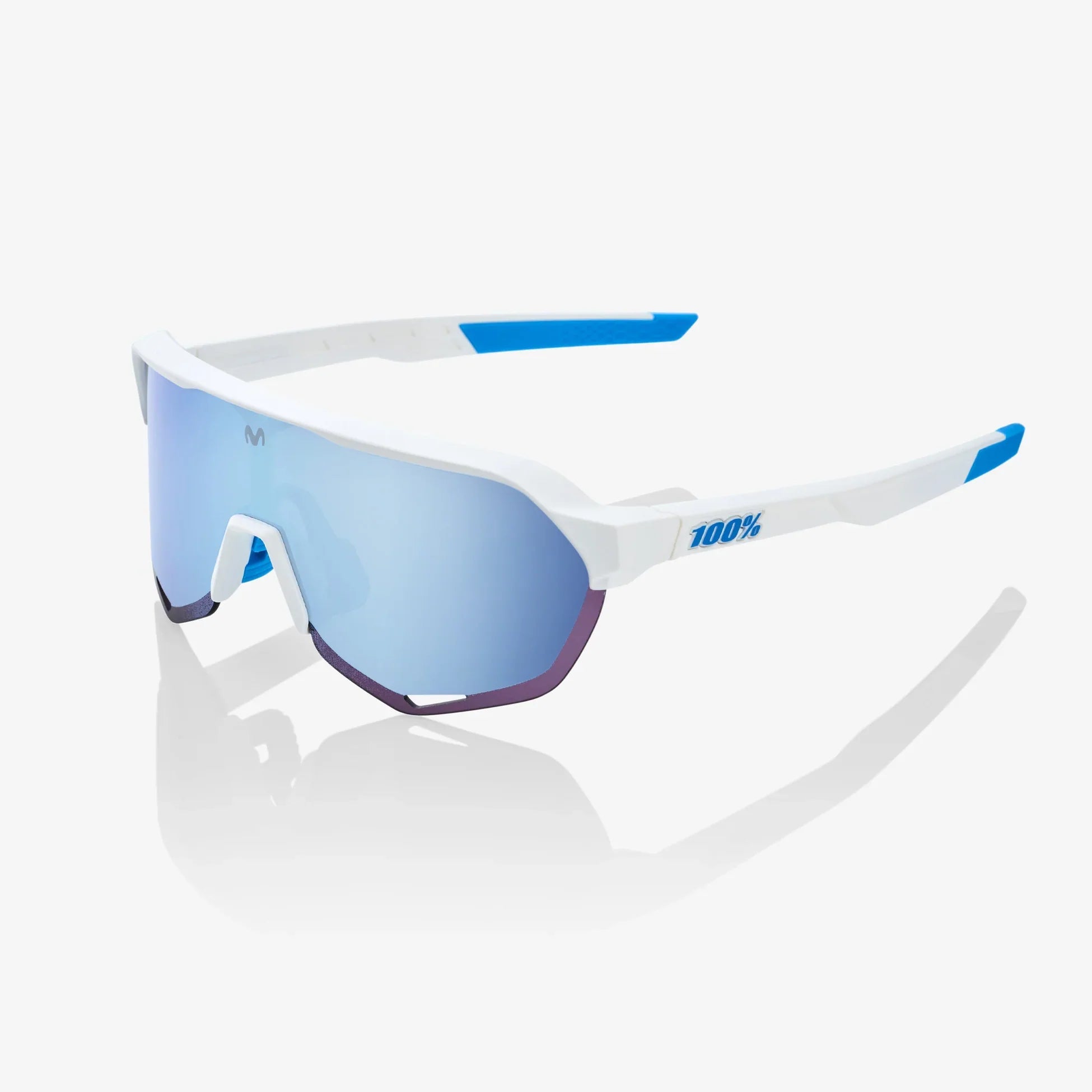 100% S2 / SE Movistar Team White HiPER Blue Multilayer Mirror
