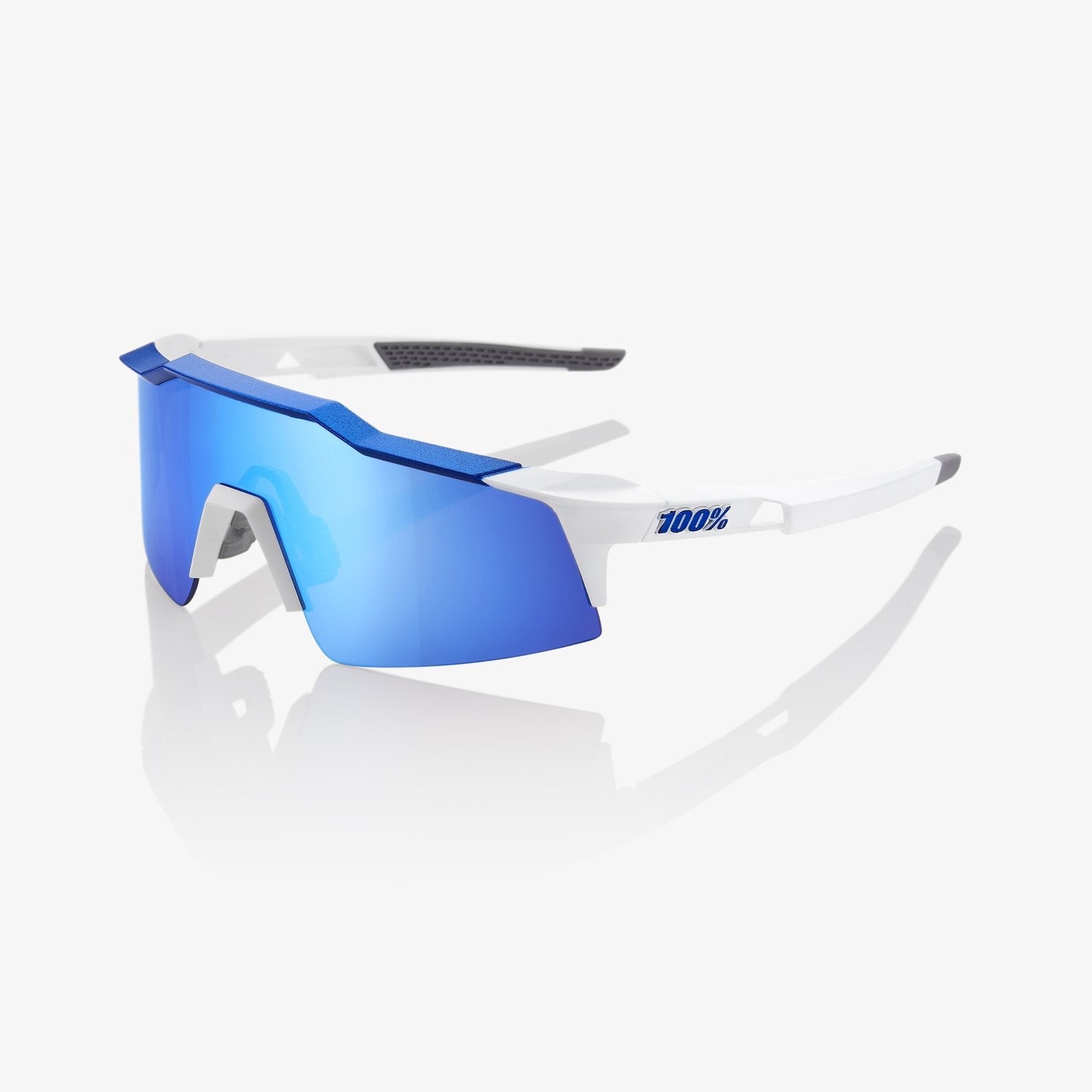 100% Speedcraft SL / Matte White - Metallic Blue HiPER Blue Multilayer Mirror main