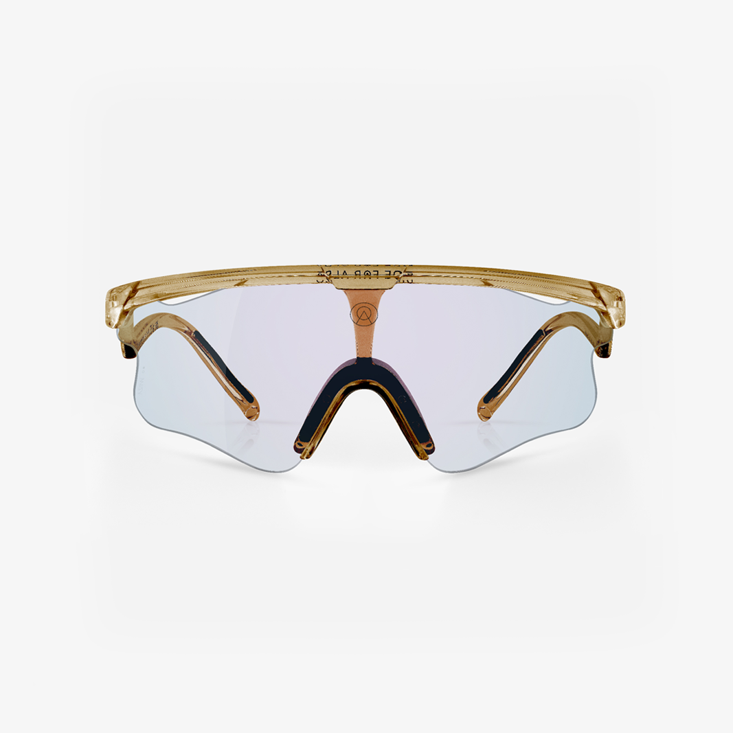 Alba Optics Delta LEI Smoke Glossy / VZUM™ F-Lens Fire Photochromic face