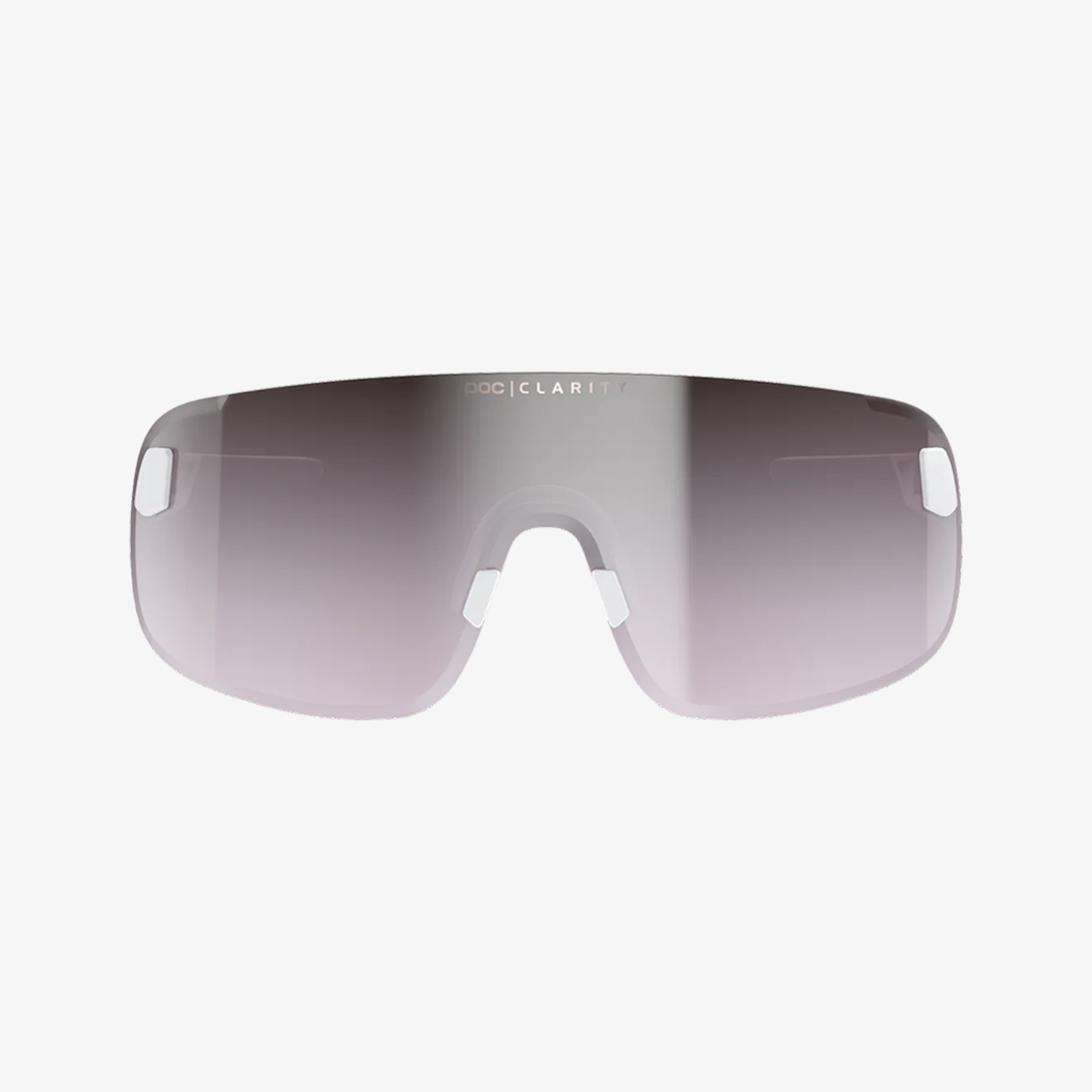 POC Elicit Hydrogen White / Clarity Violet Silver Mirror Frontansicht
