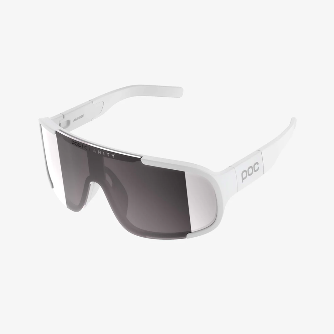 POC Aspire Hydrogen White / Clarity Violet Silver Mirror 45° Ansicht