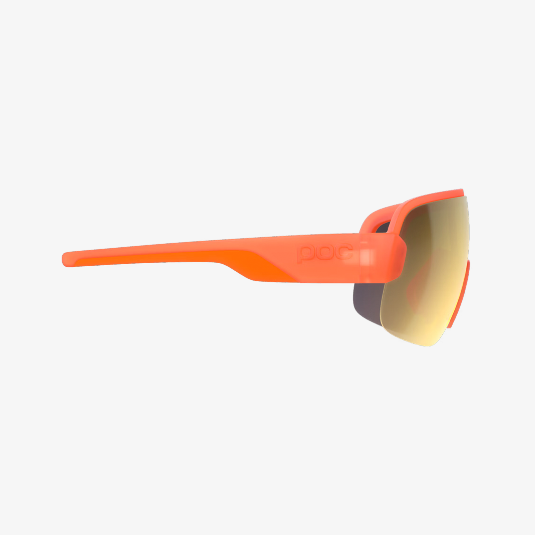 POC Aim Fluorescent Orange / Clarity Road Partly Sunny Gold Mirror side