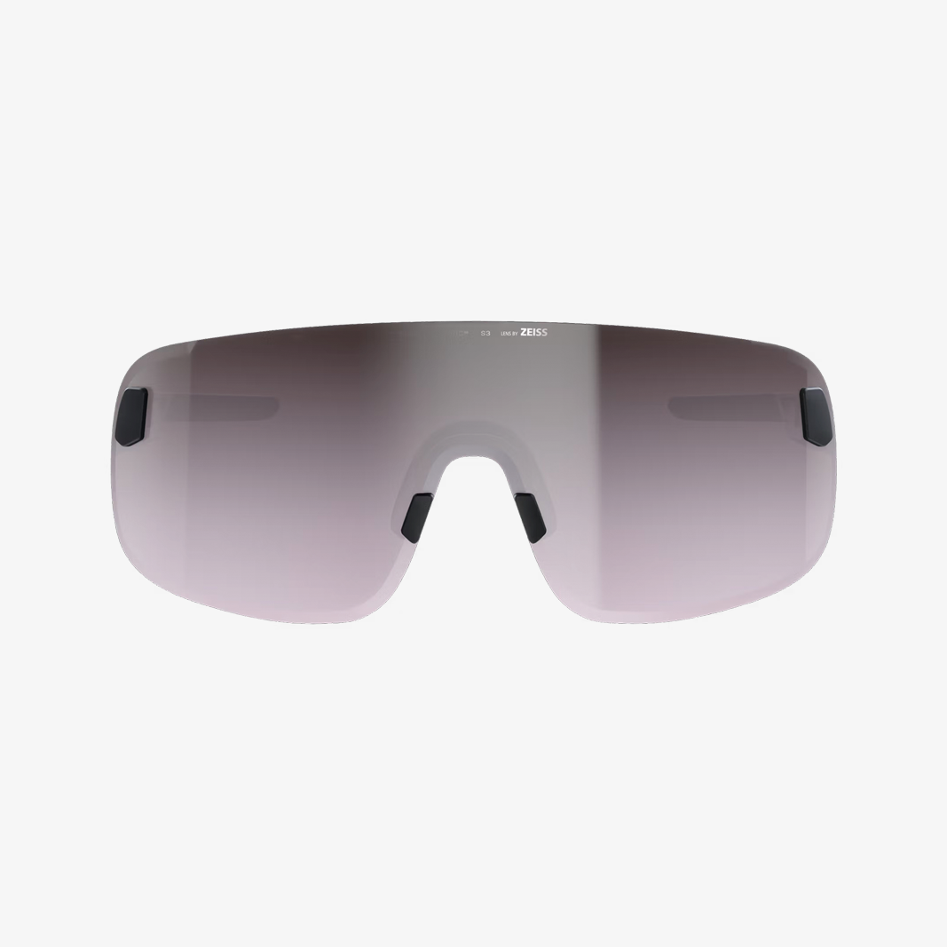 POC Elicit + Uranium Black / Clarity Road Sunny Silver Mirror face