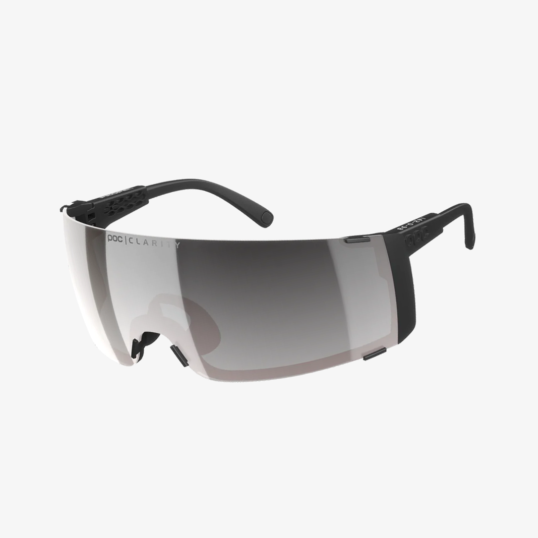 POC Propel Uranium Black / Clarity Violet Silver Mirror 45° Ansicht