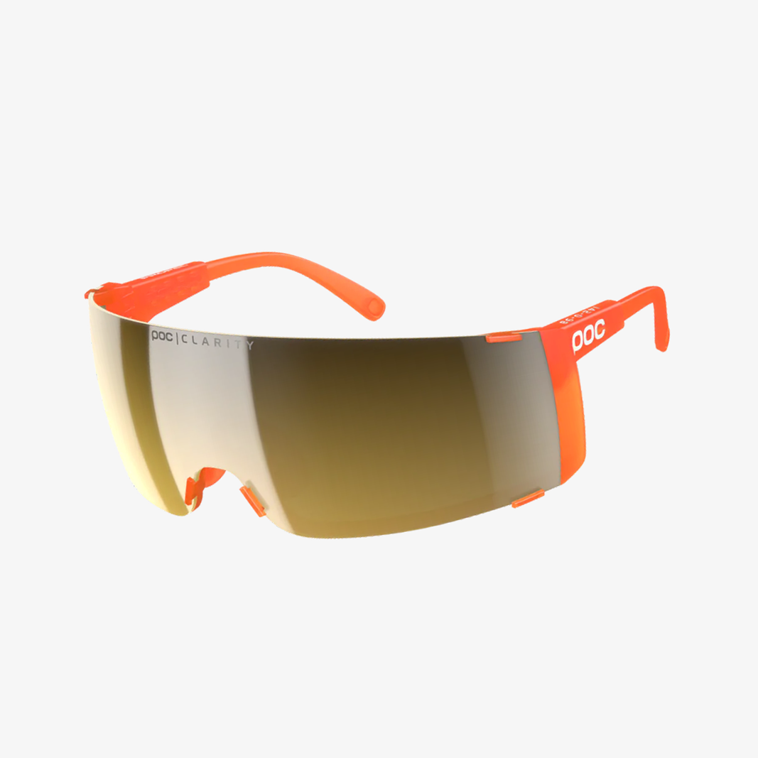 POC Propel Fluorescent Orange Translucent / Clarity Violet Gold Mirror 45° Ansicht