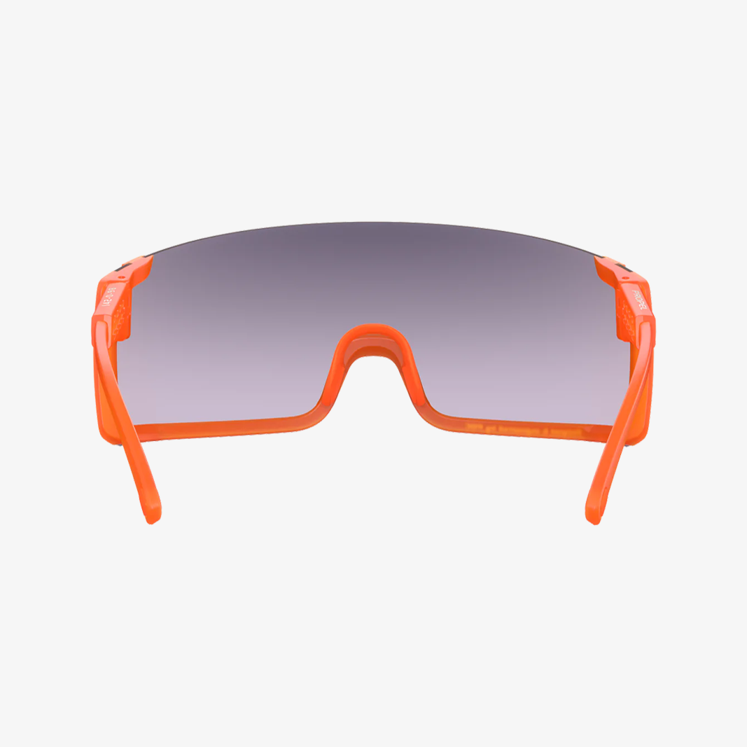 POC Propel Fluorescent Orange Translucent / Clarity Violet Gold Mirror Rückansicht