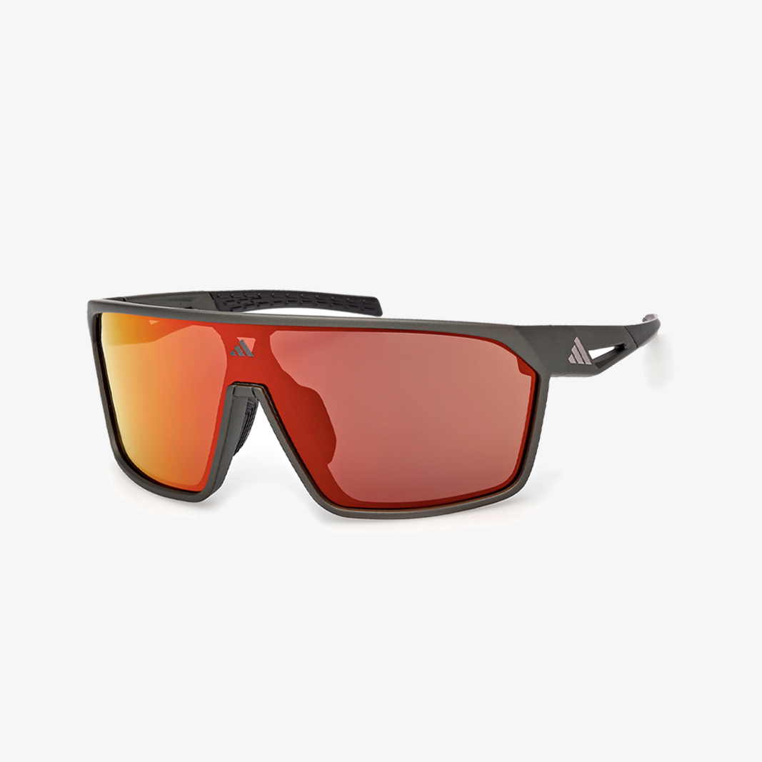 adidas SP 0108 Dunkelgrau Matt - Red Mirror