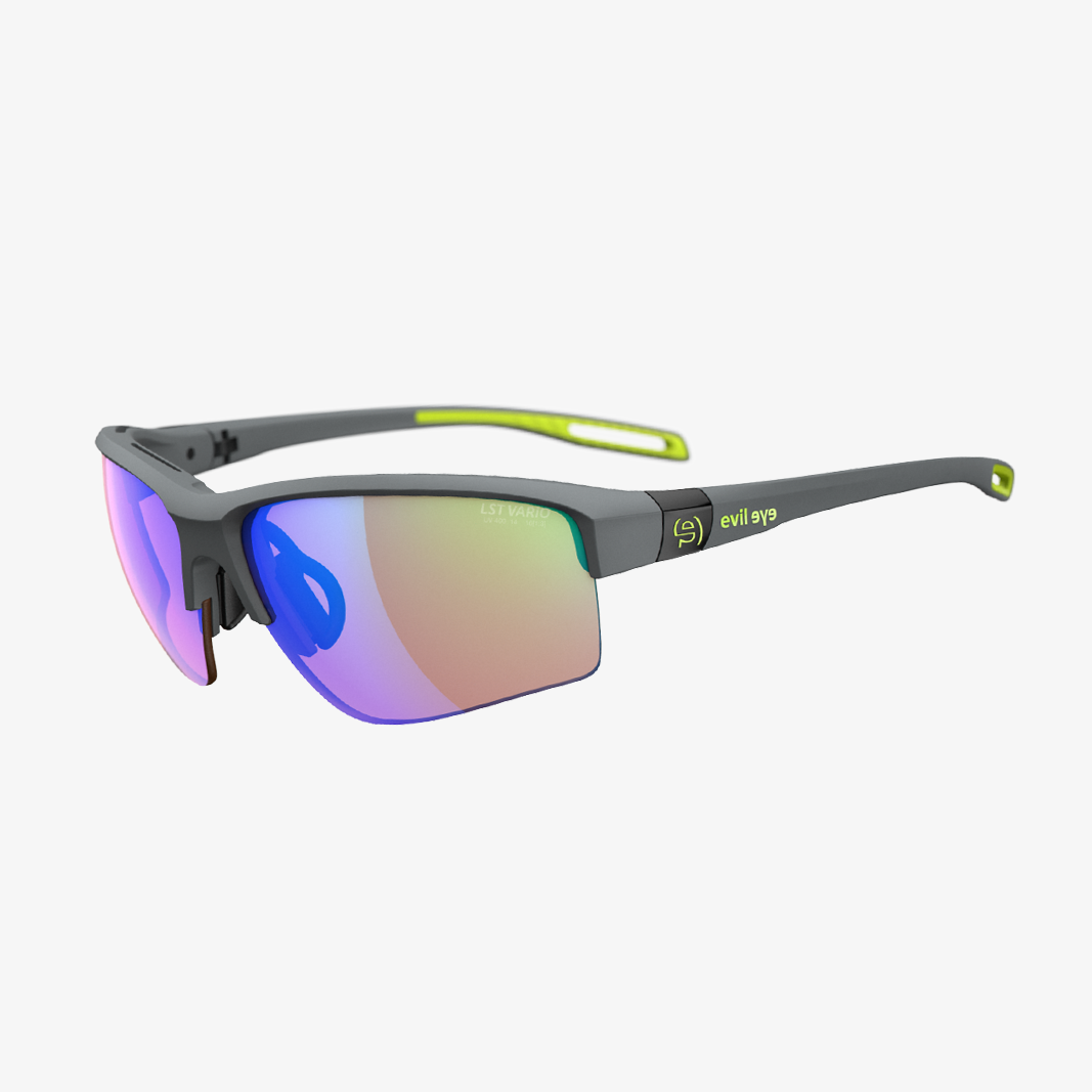 evil eye Elate.P / Dark Grey Matt LST Bright Vario Blue Mirror 45° Ansicht