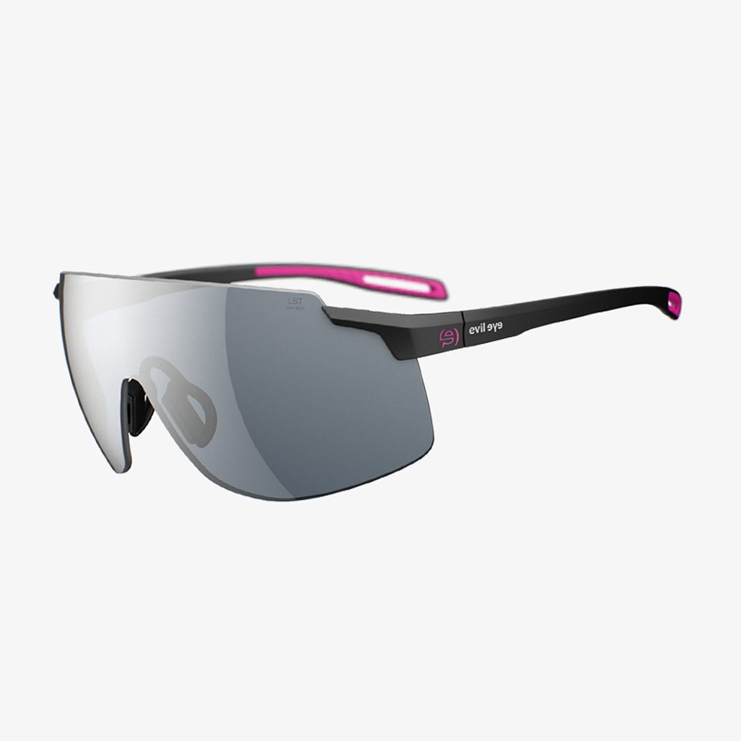 evil eye Vistair-Y e028 / Black Matt LST Grey Silver Mirror 45° Ansicht