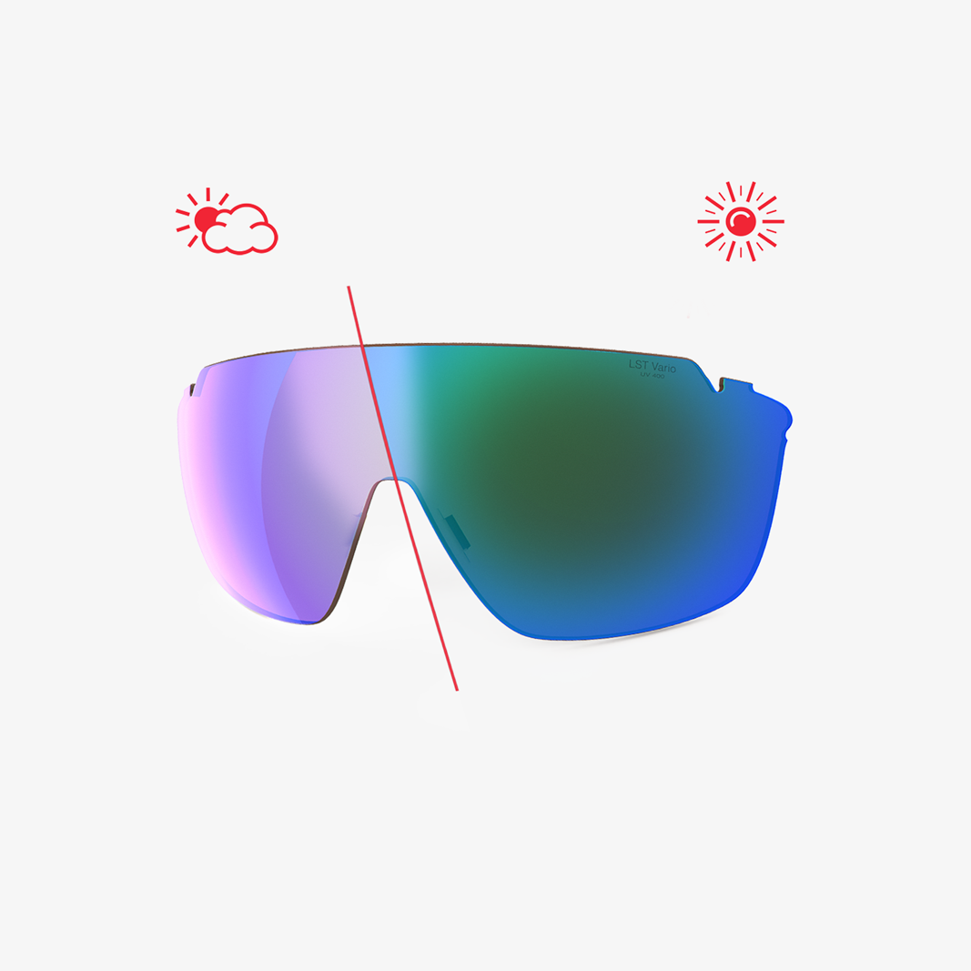 evil eye Vistair-x Wechselglas / LST Bright Vario Blue Mirror