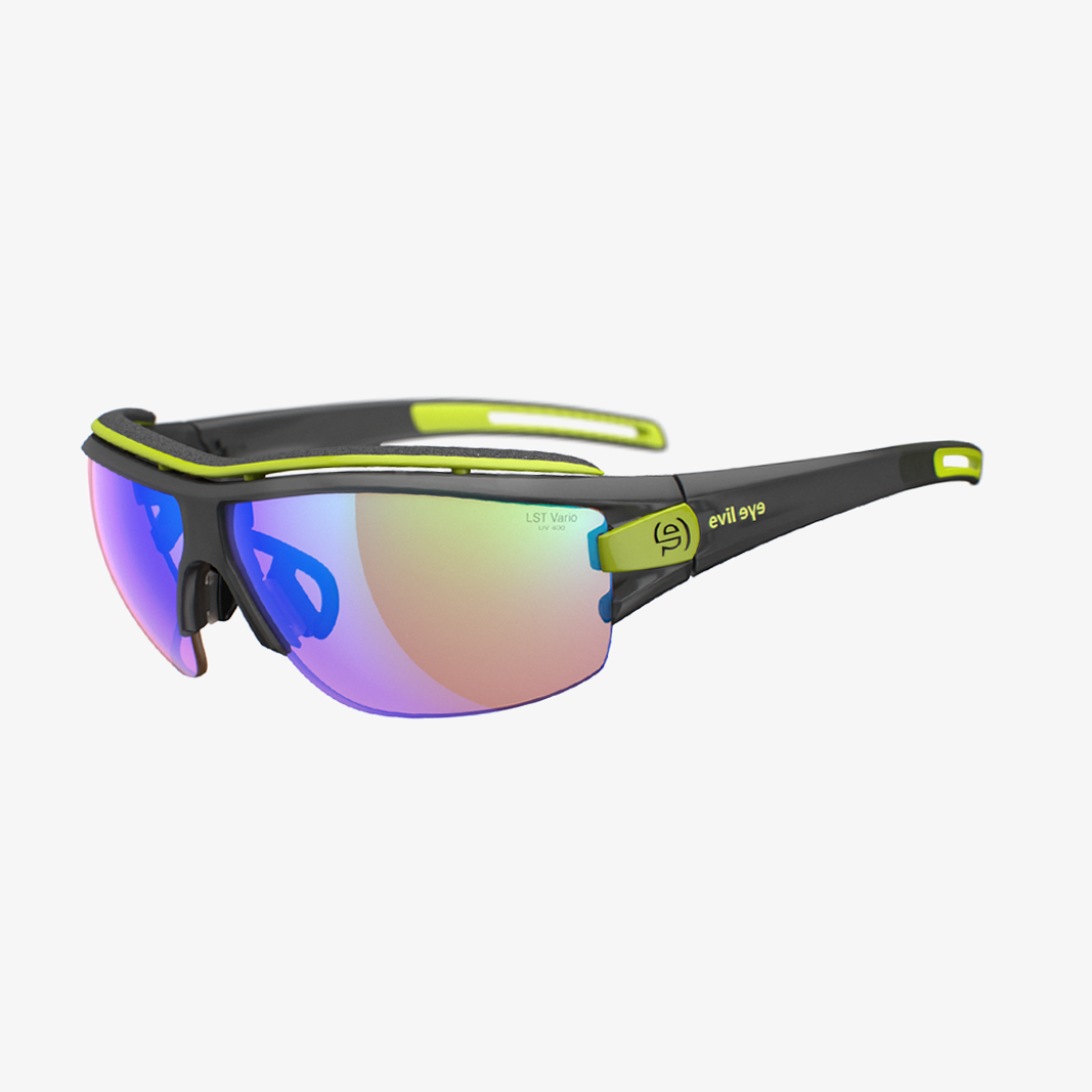 evil eye Trace NG Pro / Dark Grey Transparent Matt LST Bright Vario Blue Mirror 45° Ansicht