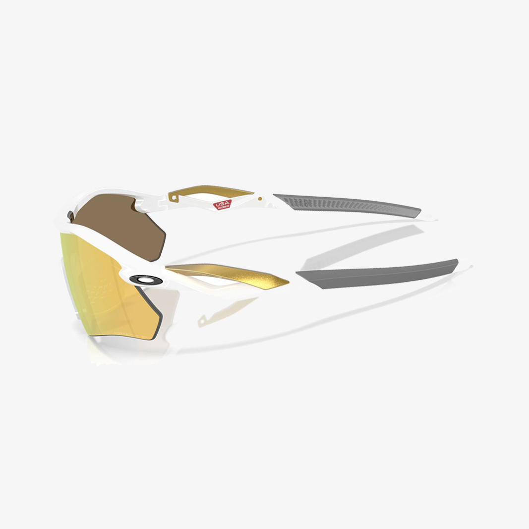 Oakley Radar Plate / Polished White Prizm 24K Polarized