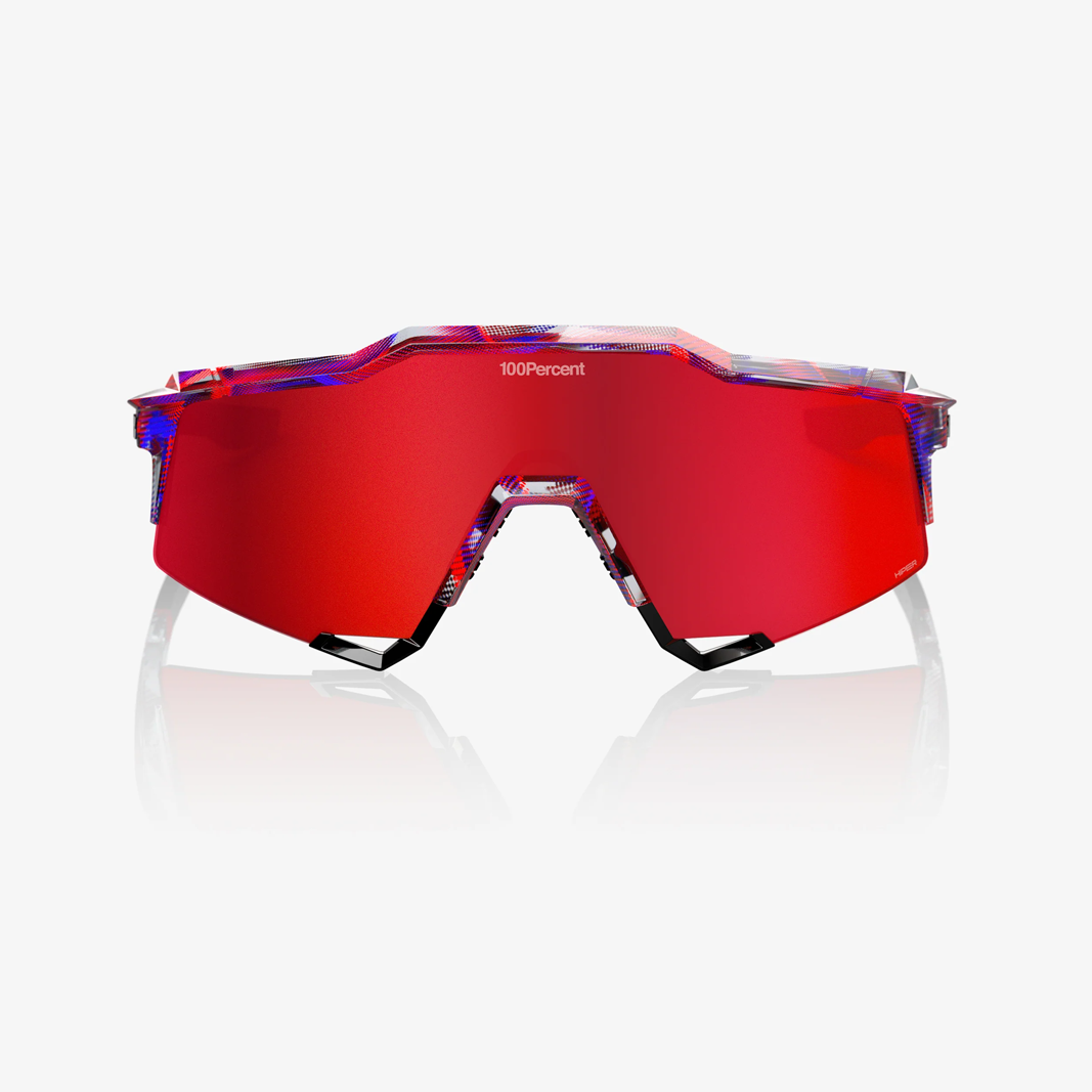 100% Speedcraft / FDJ - HiPER Fire Red Mirror Lens face