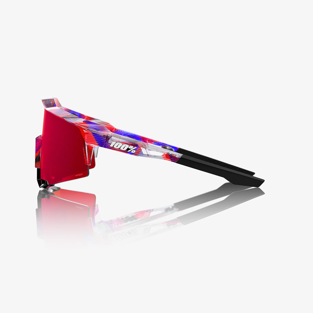 100% Speedcraft / FDJ - HiPER Fire Red Mirror Lens side