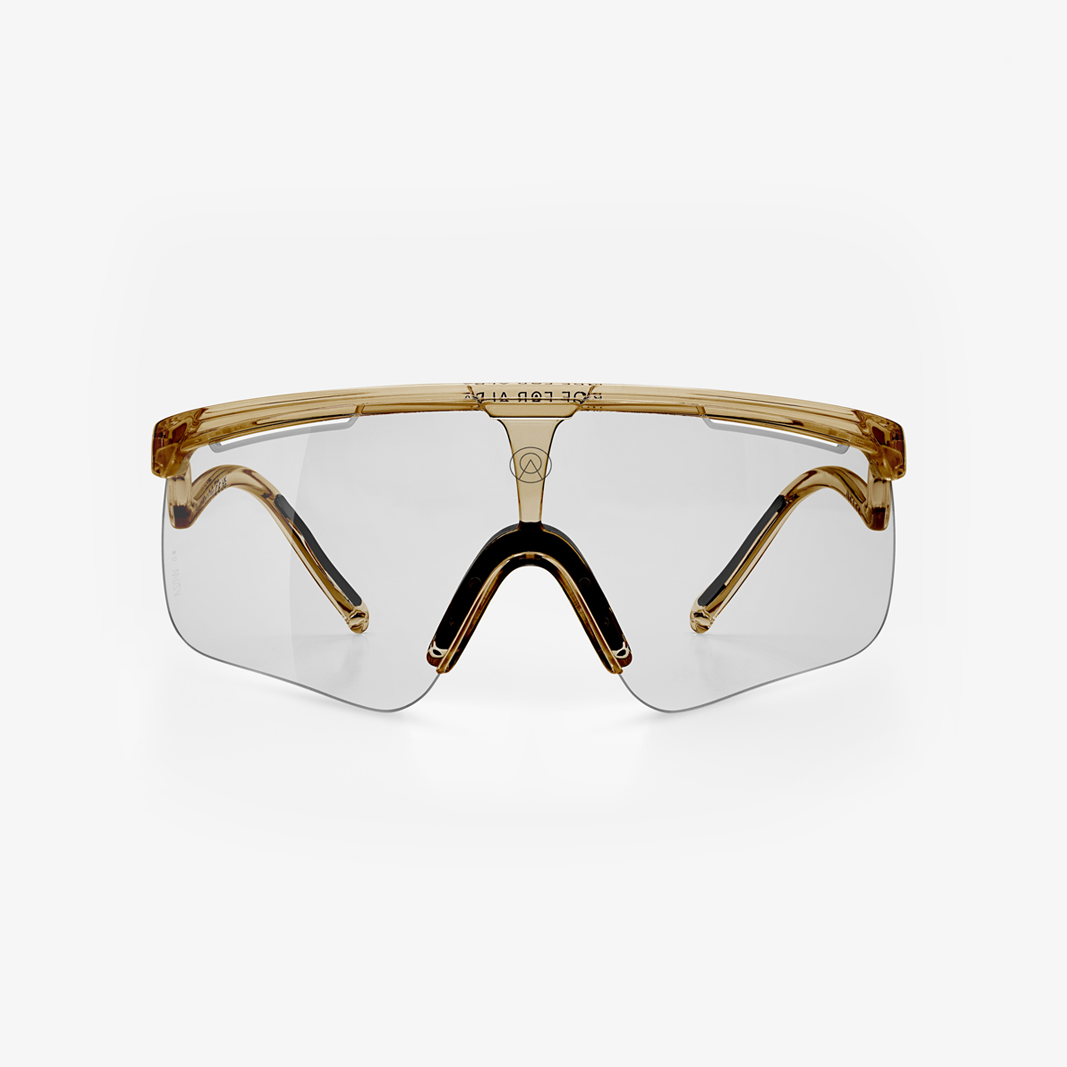 Alba Optics Delta Smoke Glossy / VZUM™ F-Lens Classic Photochromic face