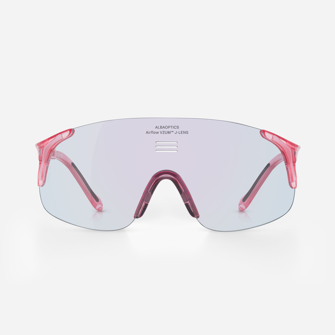 Alba Optics Jumbo Cherry Glossy / VZUM™ F-Lens Fire Photochromic face
