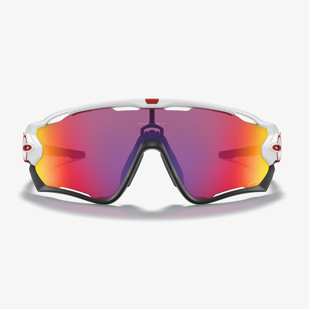 Oakley Jawbreaker / Polished White Prizm Road Frontansicht