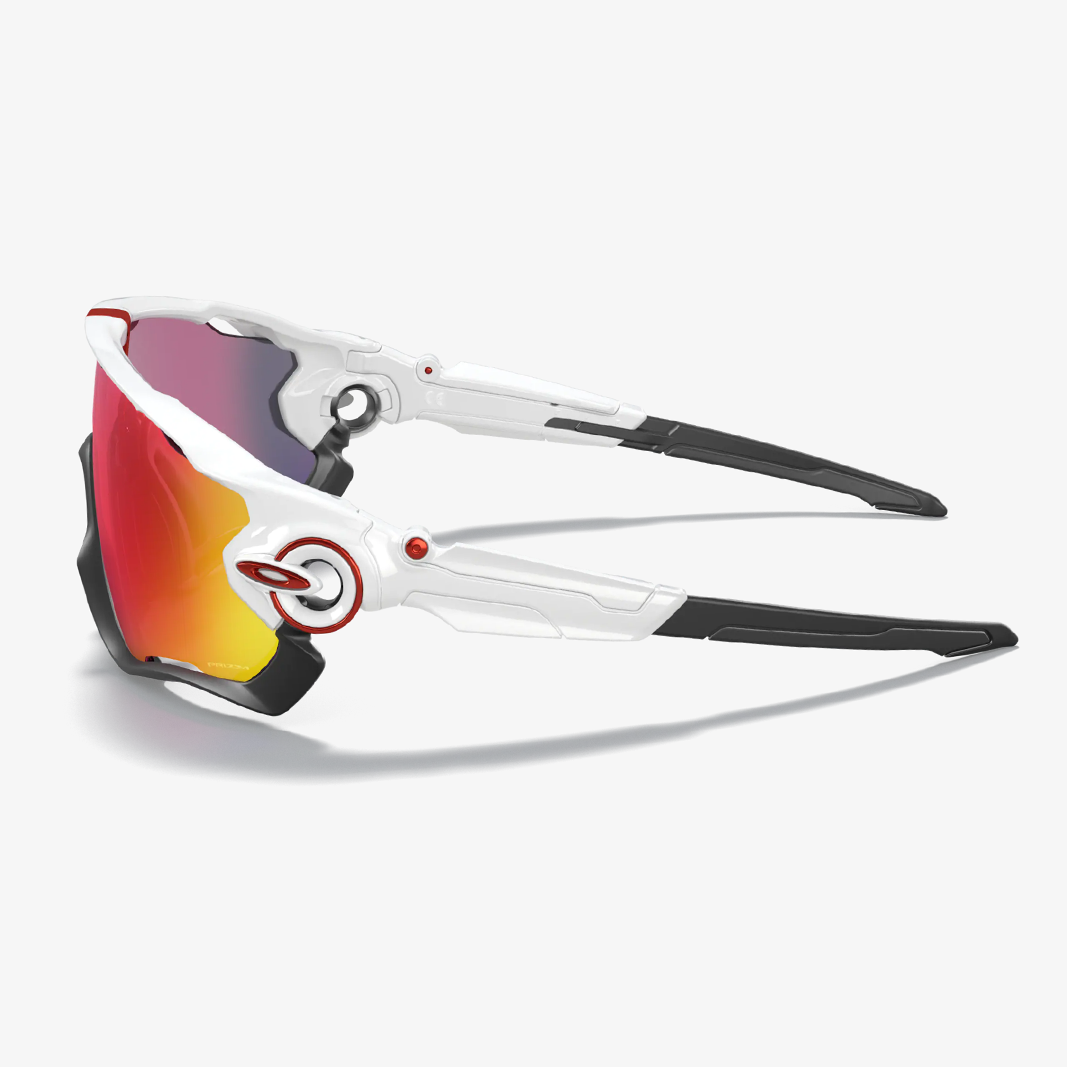 Oakley Jawbreaker / Polished White Prizm Road Seitenansicht