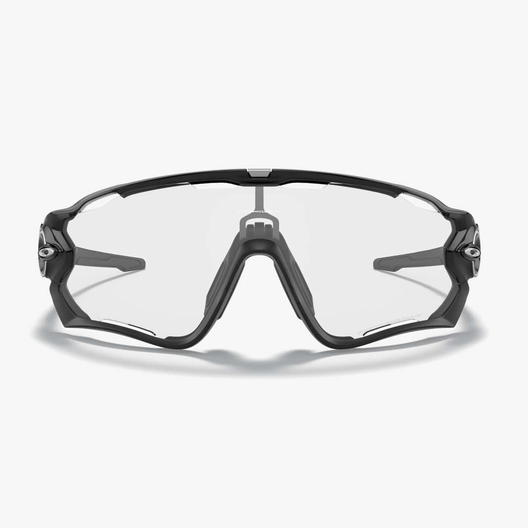 Oakley Jawbreaker / Polished Black Clear-Black Photochromic Frontansicht