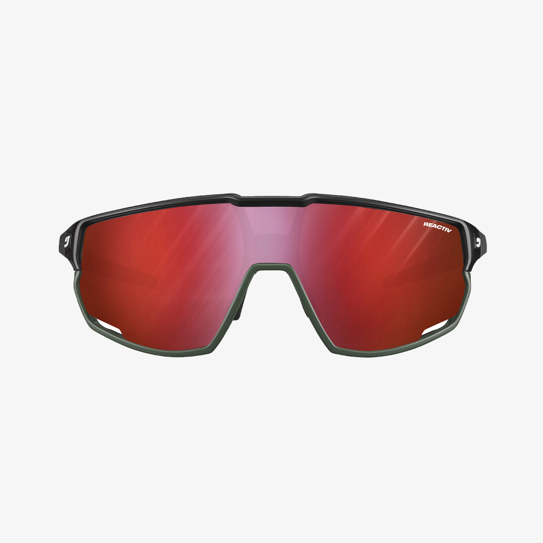 Julbo Rush Schwarz - Khaki / Reactiv 0-3 High Contrast Frontansicht