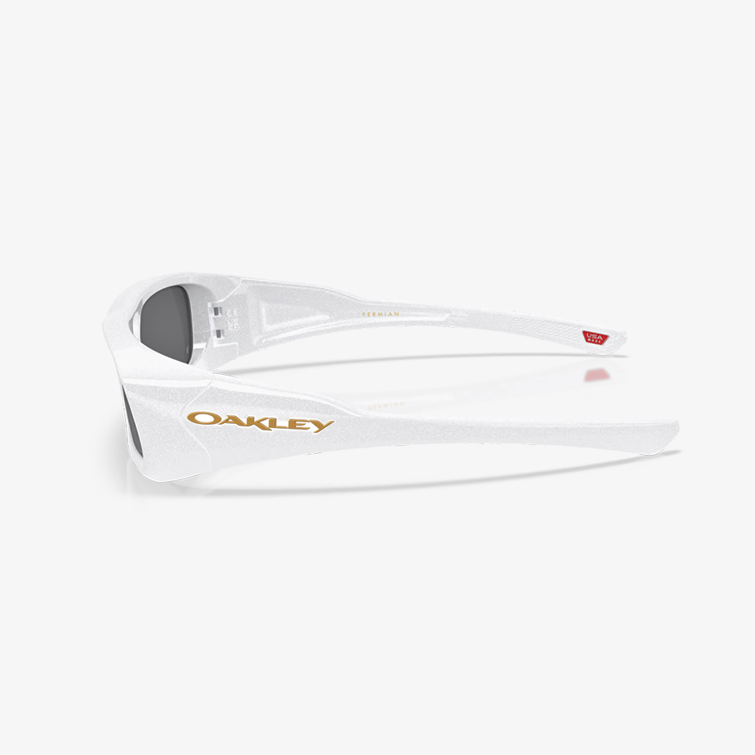 Oakley Permian / Polished White - Prizm Black side