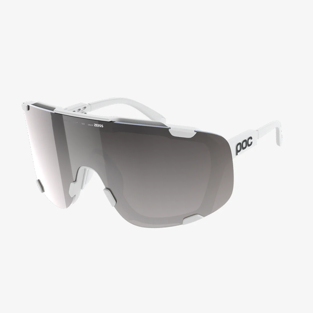 POC Devour Hydrogen White / Clarity Road Sunny Silver Mirror