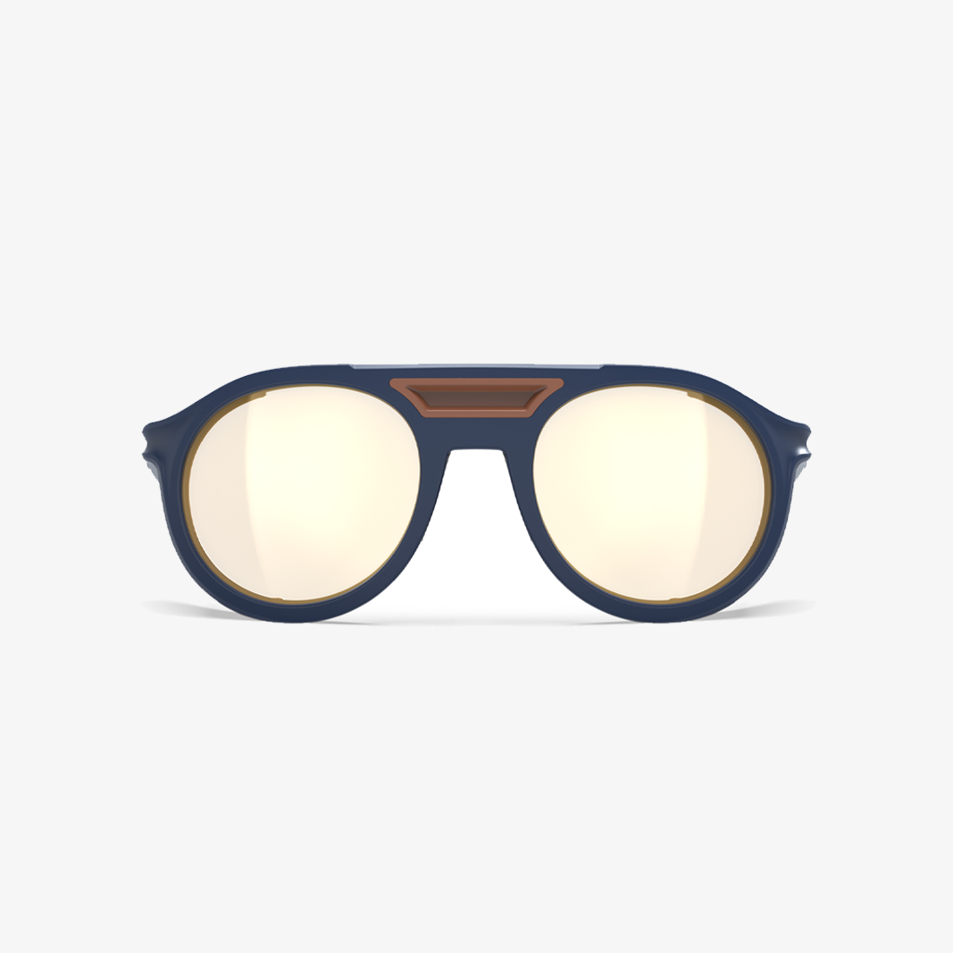 Rudy Project Voyager / Blue Navy Matte ImpactX Photochromic Laser Summit face