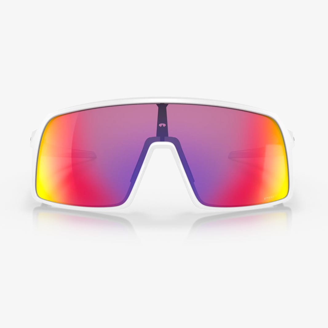 Oakley Sutro / White Matte Prizm Road Frontansicht