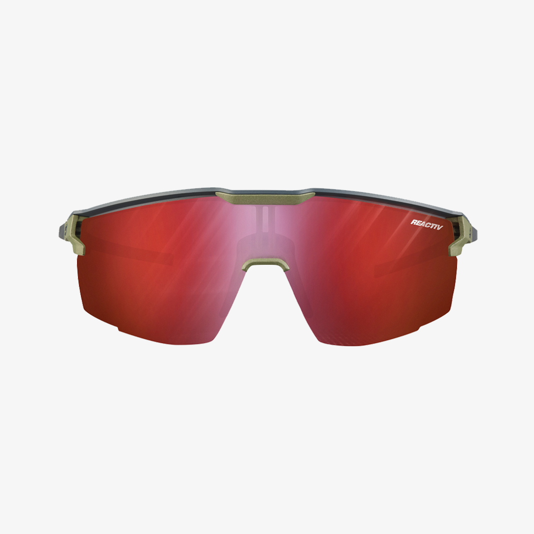 Julbo Ultimate Dunkelgrau - Grün / Reactiv 0-3 High Contrast Frontansicht